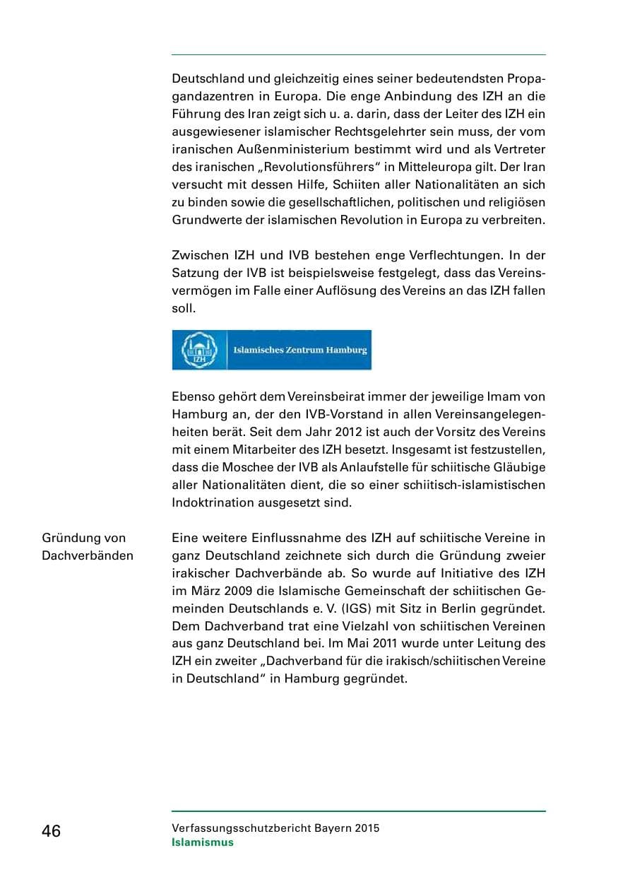 Seite 48 des Verfassungsschutzbericht 2015 Bayern