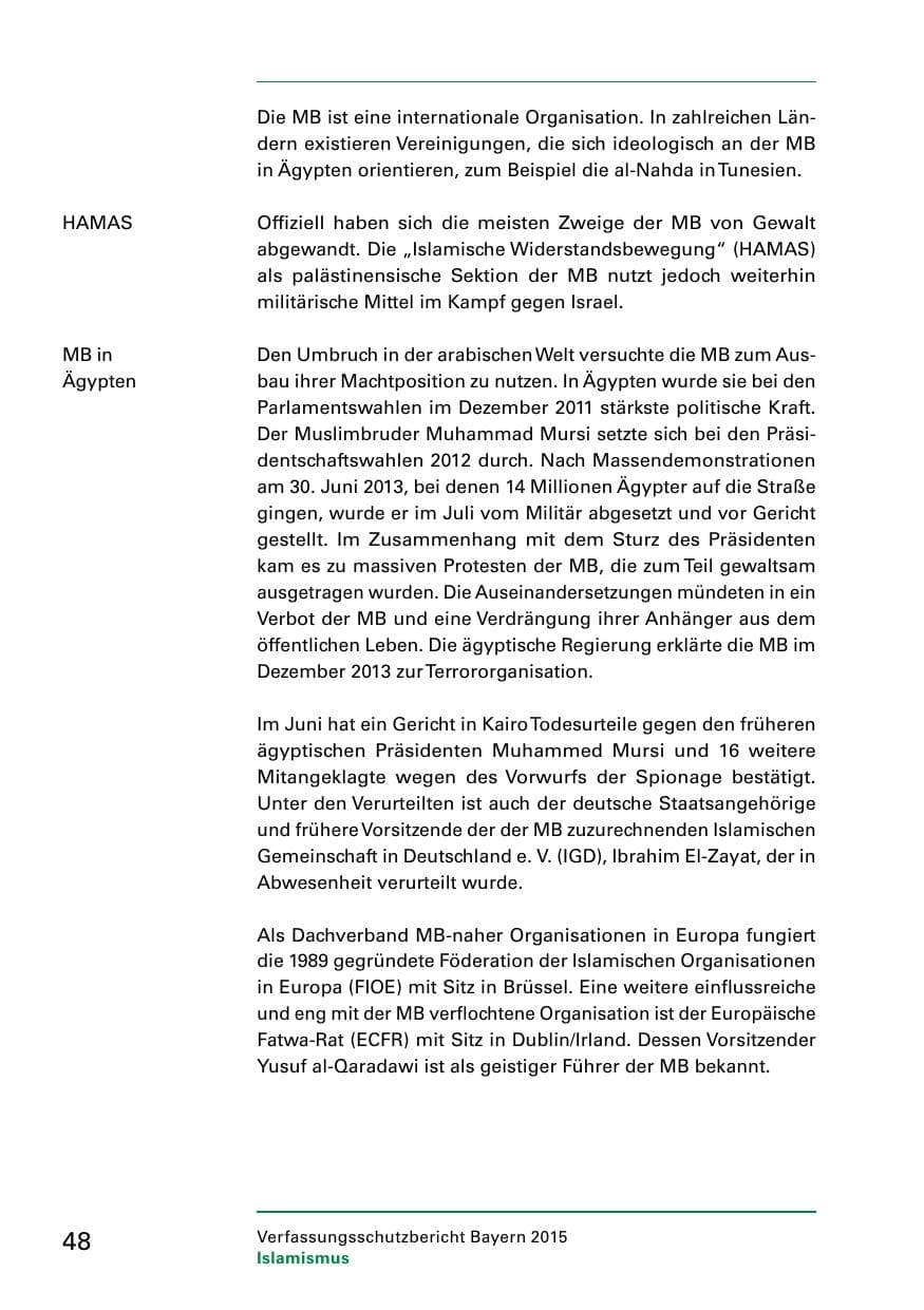 Seite 50 des Verfassungsschutzbericht 2015 Bayern