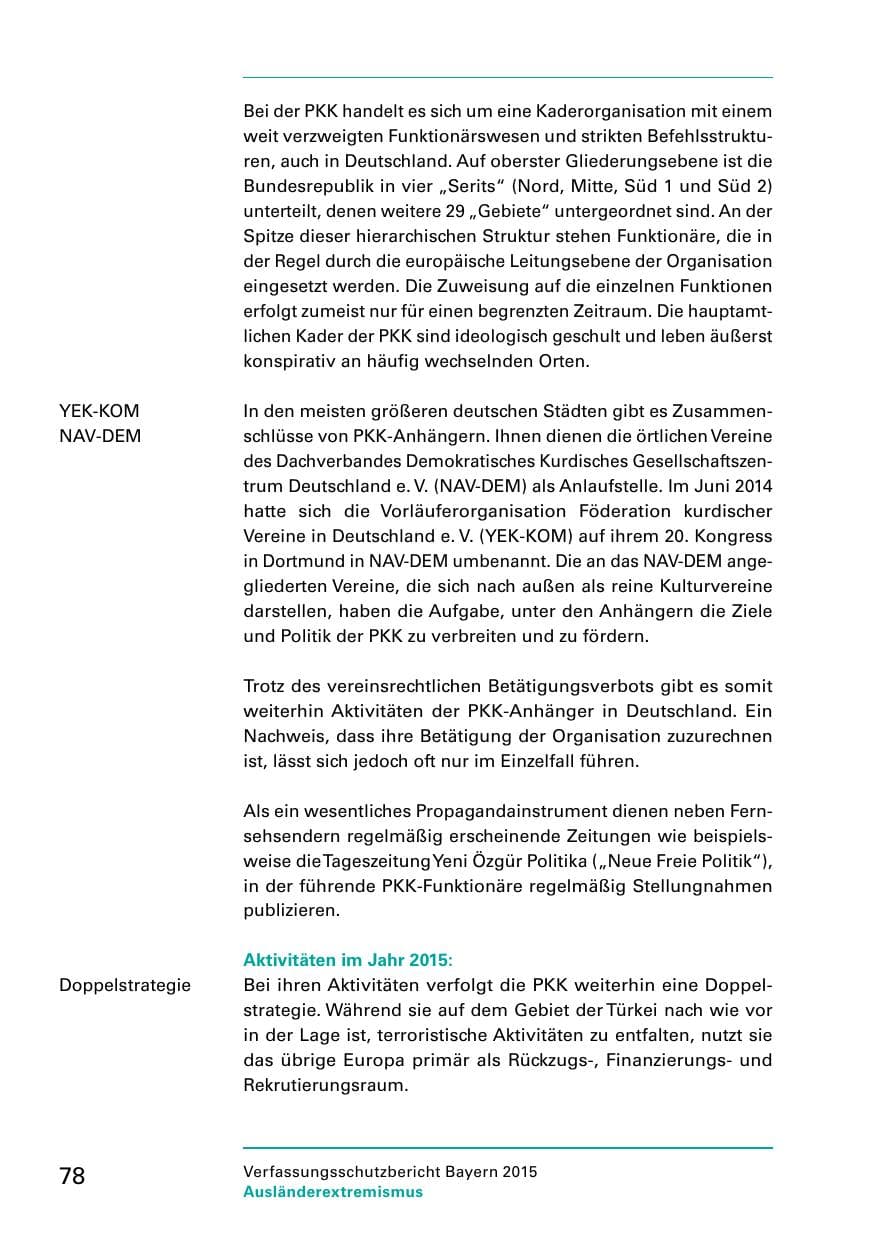 Seite 80 des Verfassungsschutzbericht 2015 Bayern