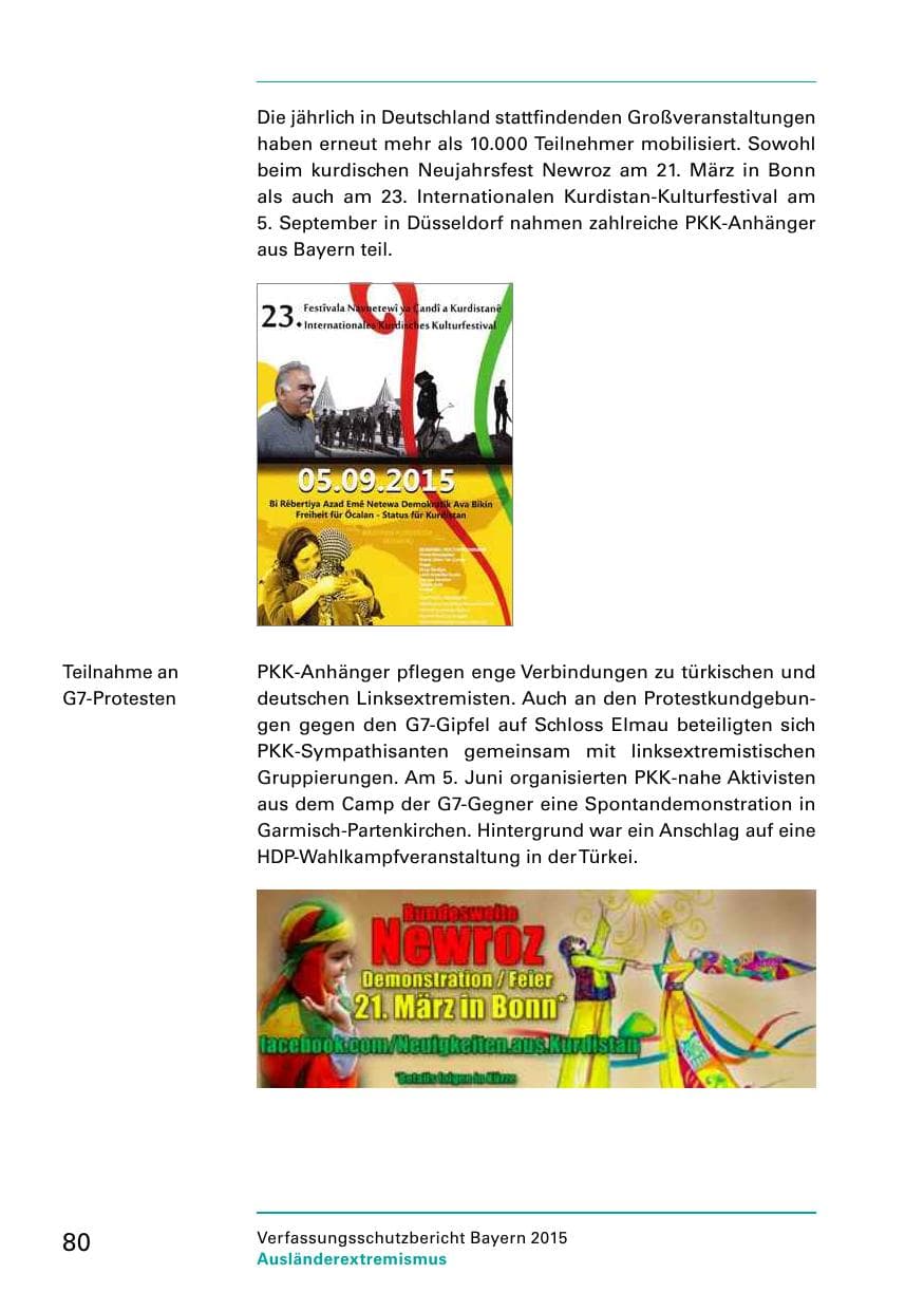 Seite 82 des Verfassungsschutzbericht 2015 Bayern