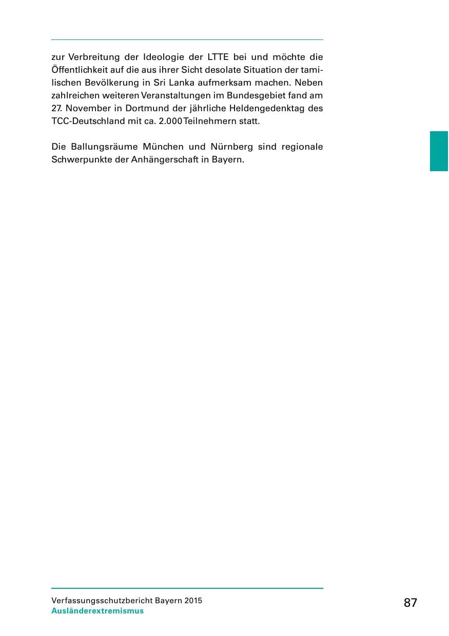 Seite 89 des Verfassungsschutzbericht 2015 Bayern