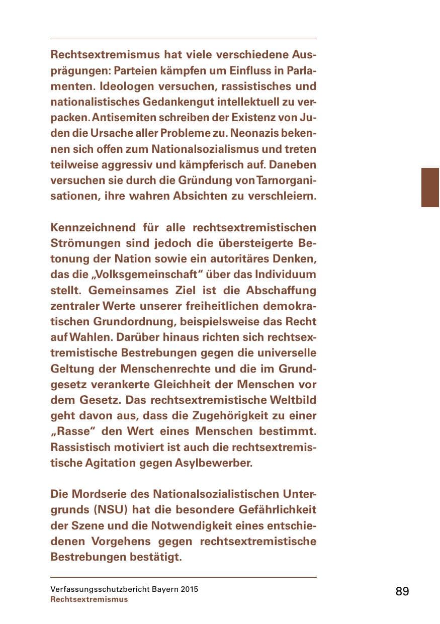 Seite 91 des Verfassungsschutzbericht 2015 Bayern