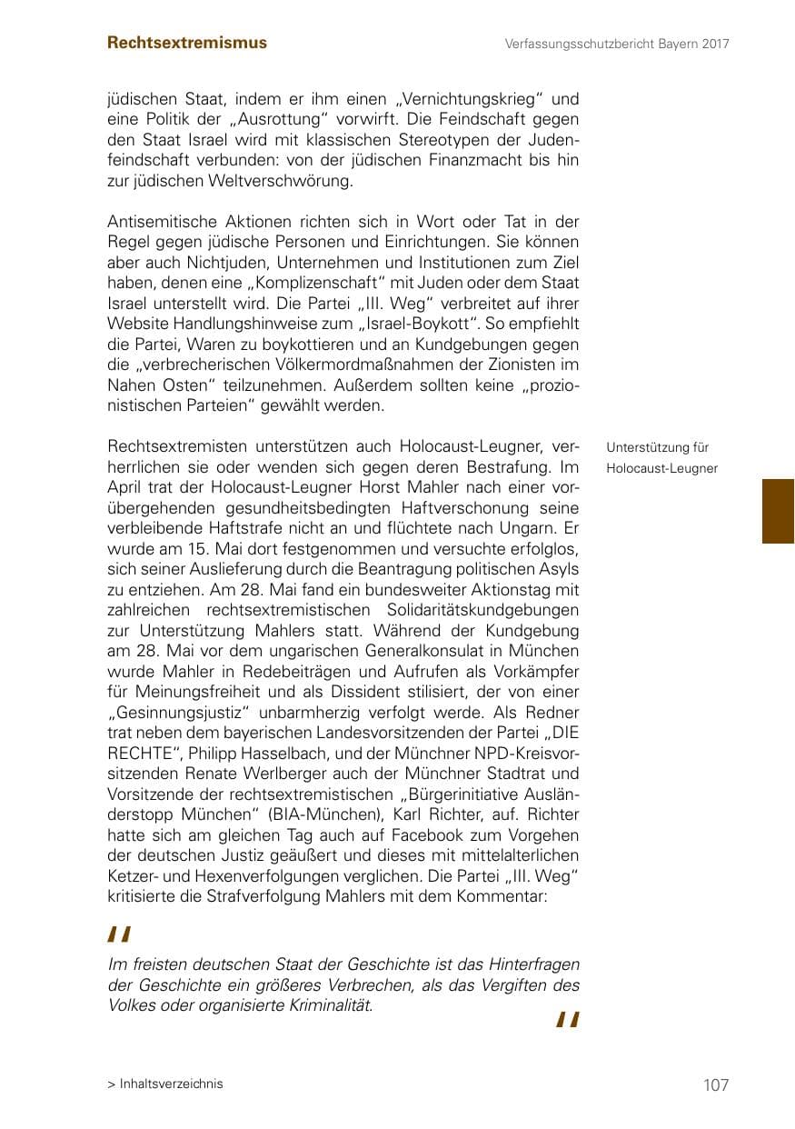 Seite 107 des Verfassungsschutzbericht 2017 Bayern
