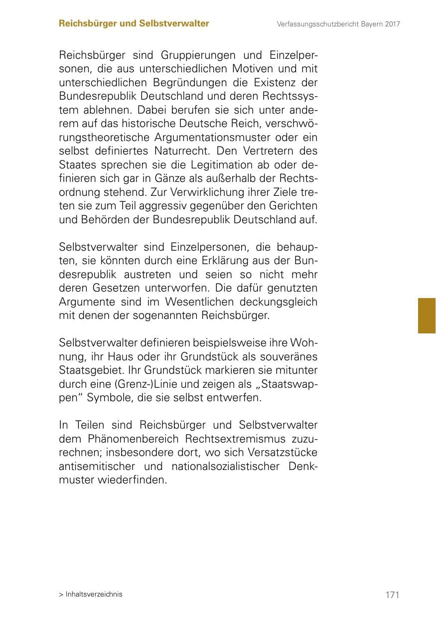 Seite 171 des Verfassungsschutzbericht 2017 Bayern
