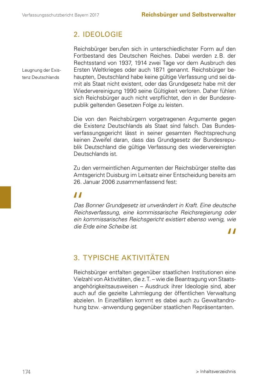 Seite 174 des Verfassungsschutzbericht 2017 Bayern