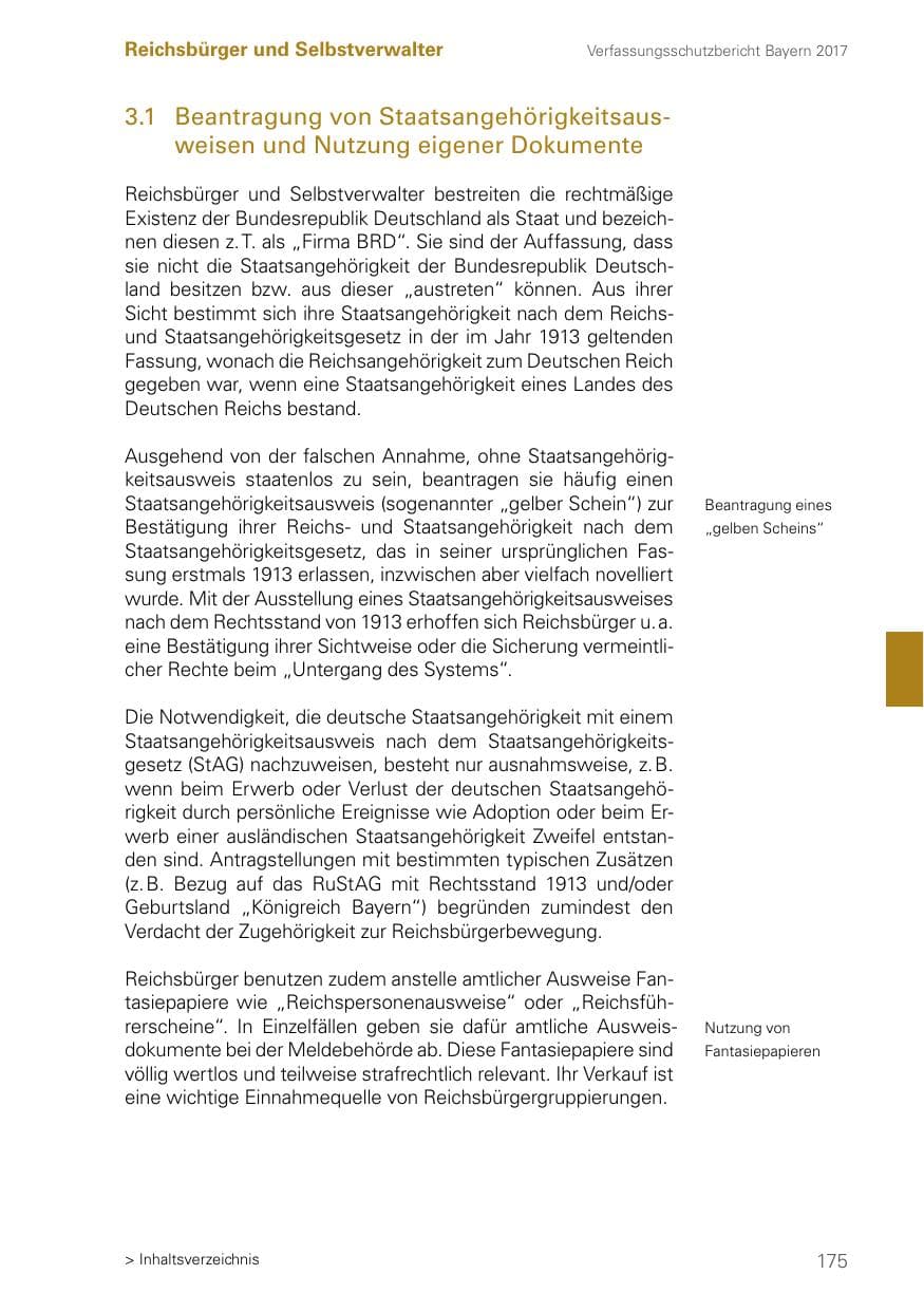 Seite 175 des Verfassungsschutzbericht 2017 Bayern