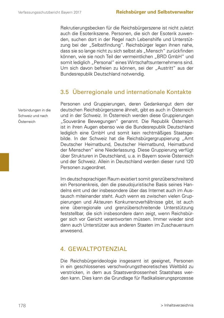 Seite 178 des Verfassungsschutzbericht 2017 Bayern