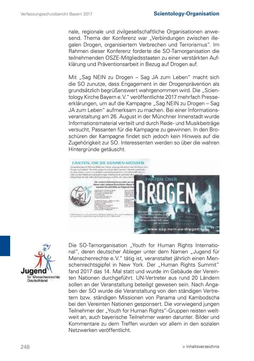 Seite 248 des Verfassungsschutzbericht 2017 Bayern