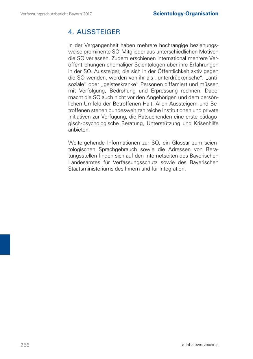 Seite 256 des Verfassungsschutzbericht 2017 Bayern