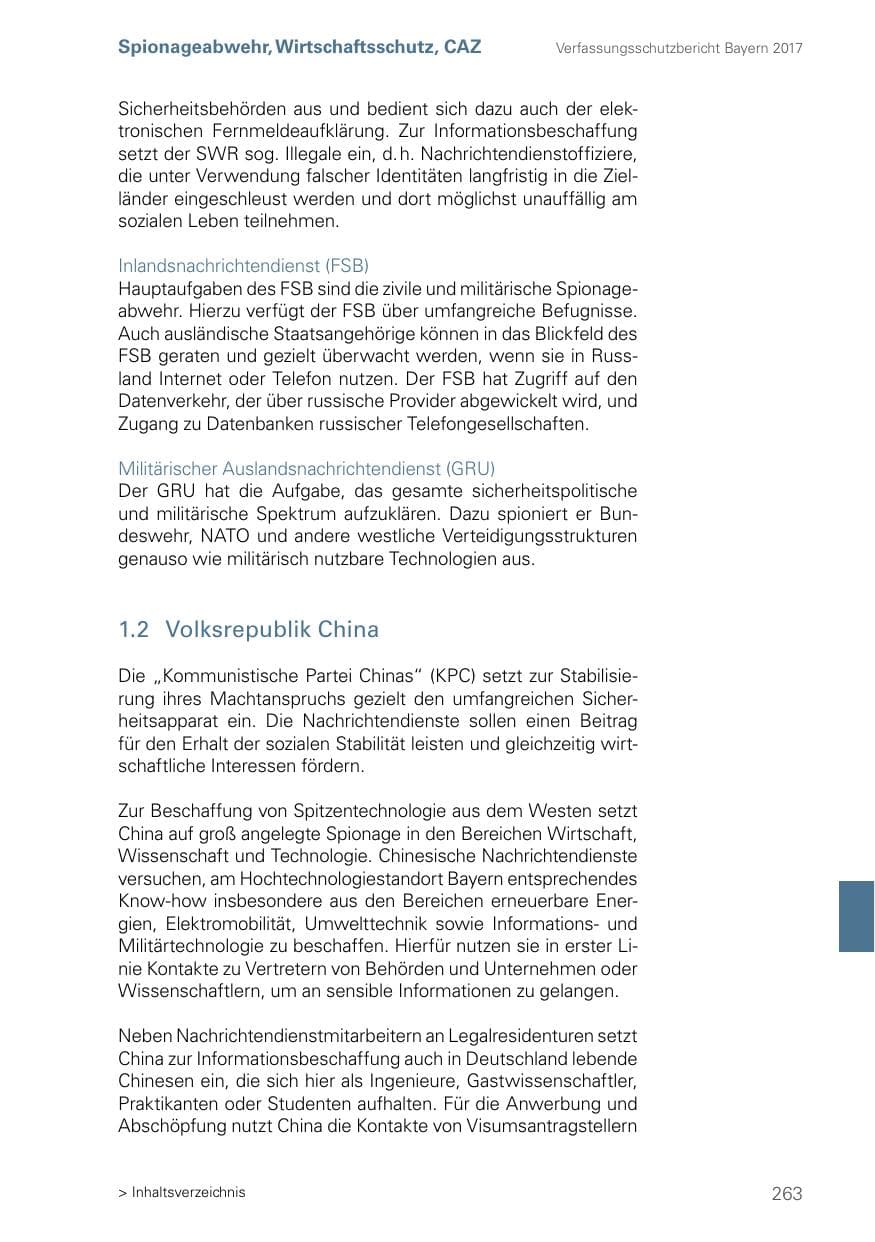 Seite 263 des Verfassungsschutzbericht 2017 Bayern
