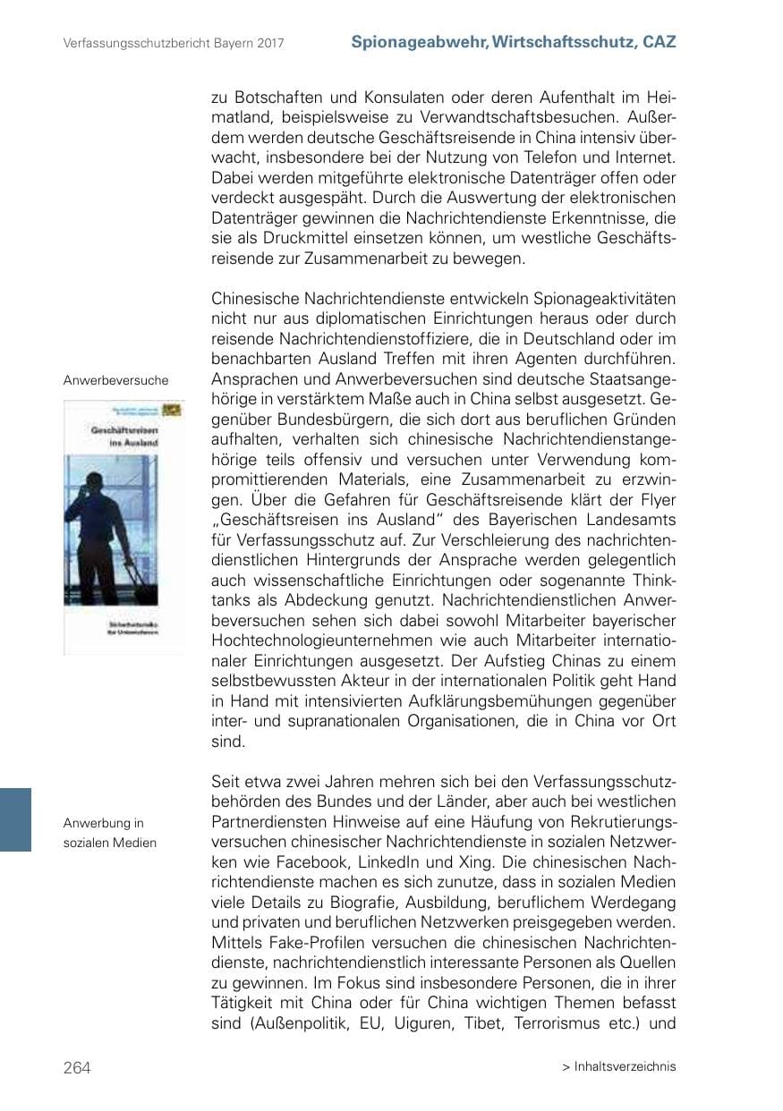 Seite 264 des Verfassungsschutzbericht 2017 Bayern