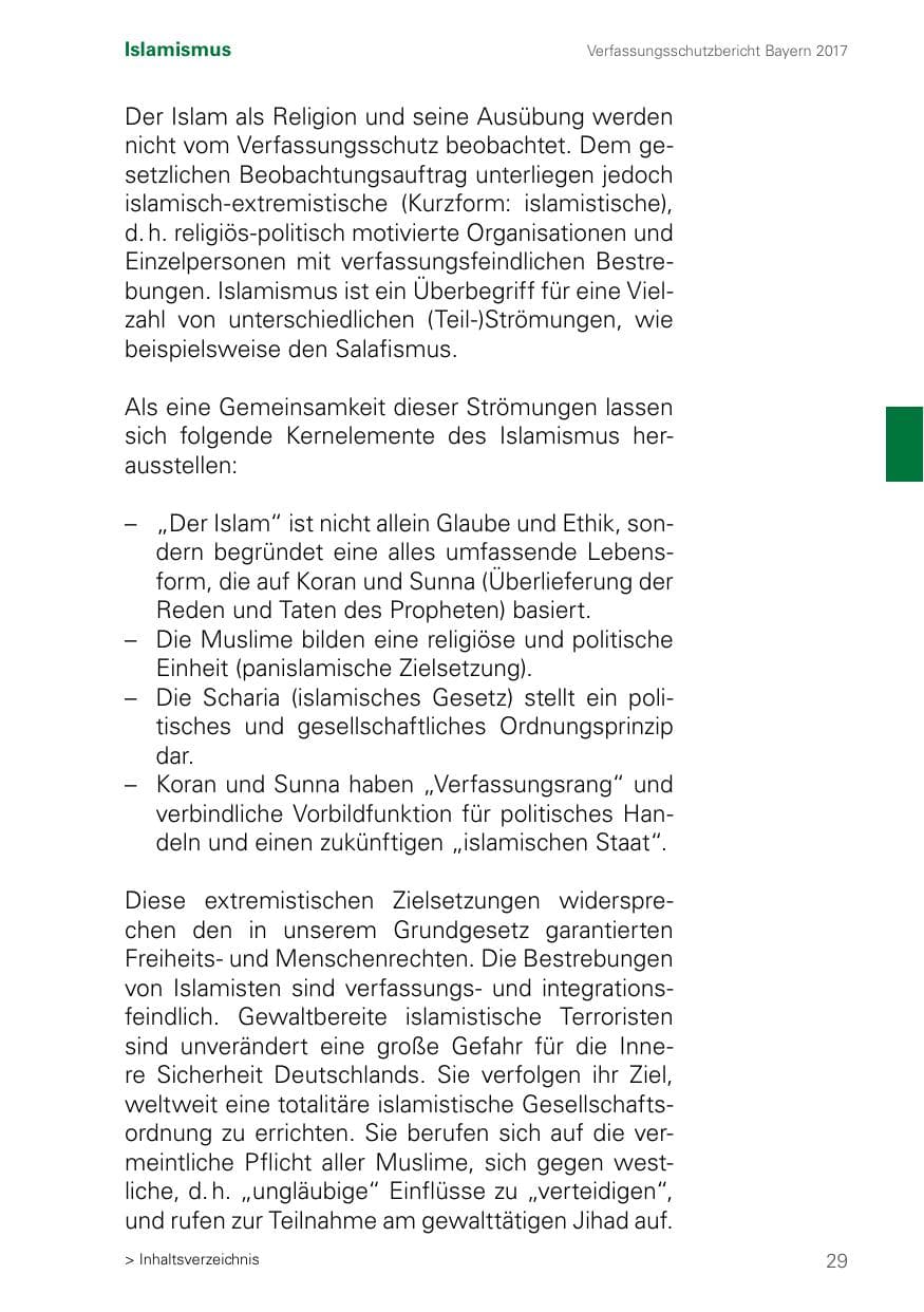 Seite 29 des Verfassungsschutzbericht 2017 Bayern