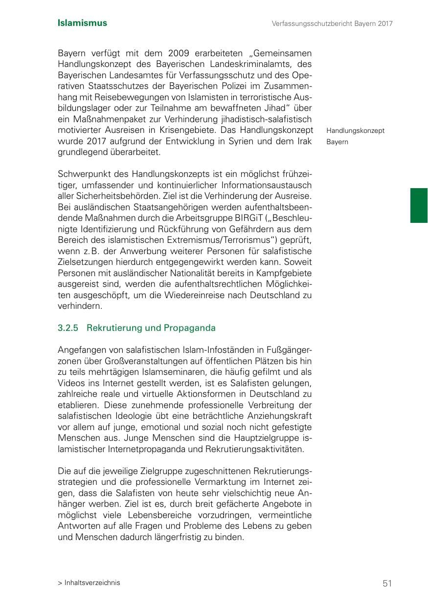 Seite 51 des Verfassungsschutzbericht 2017 Bayern