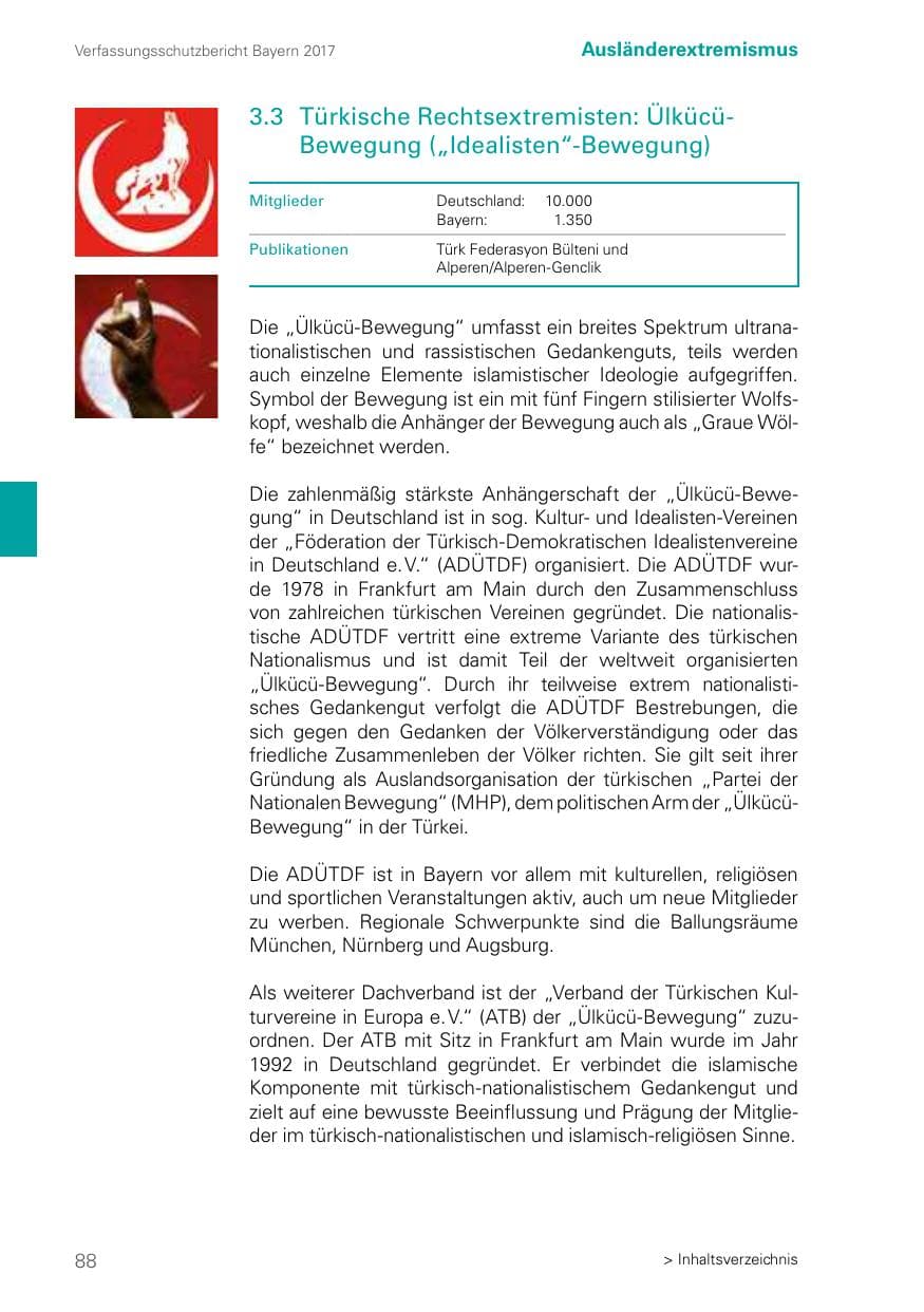 Seite 88 des Verfassungsschutzbericht 2017 Bayern