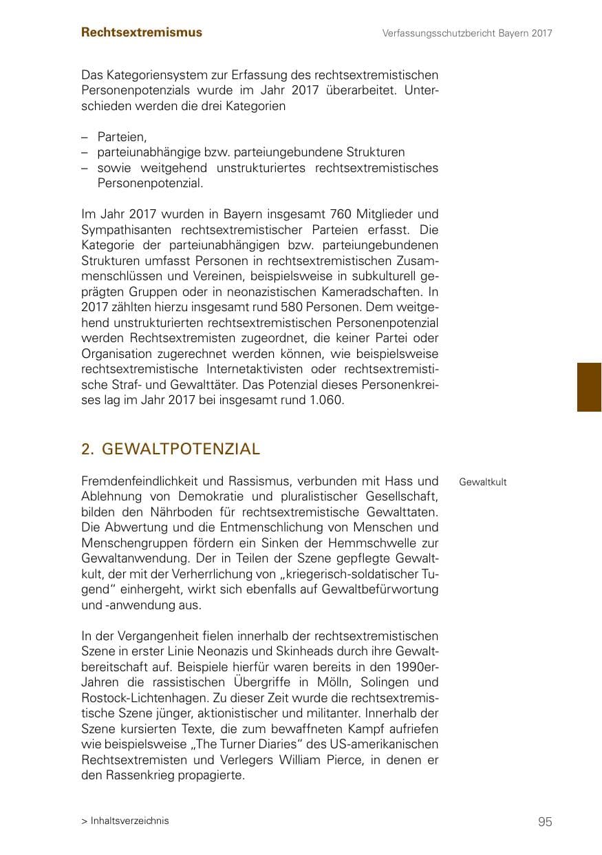 Seite 95 des Verfassungsschutzbericht 2017 Bayern