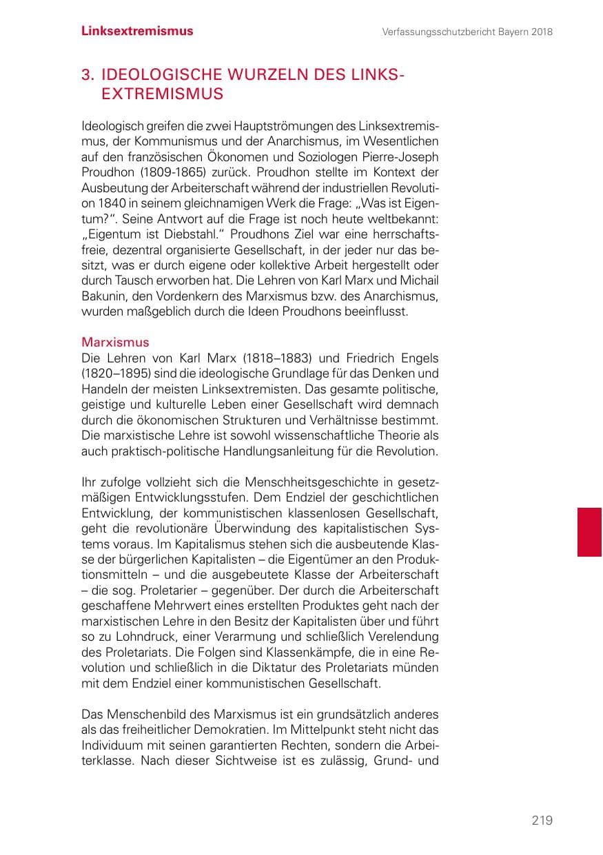 Seite 219 des Verfassungsschutzbericht 2018 Bayern