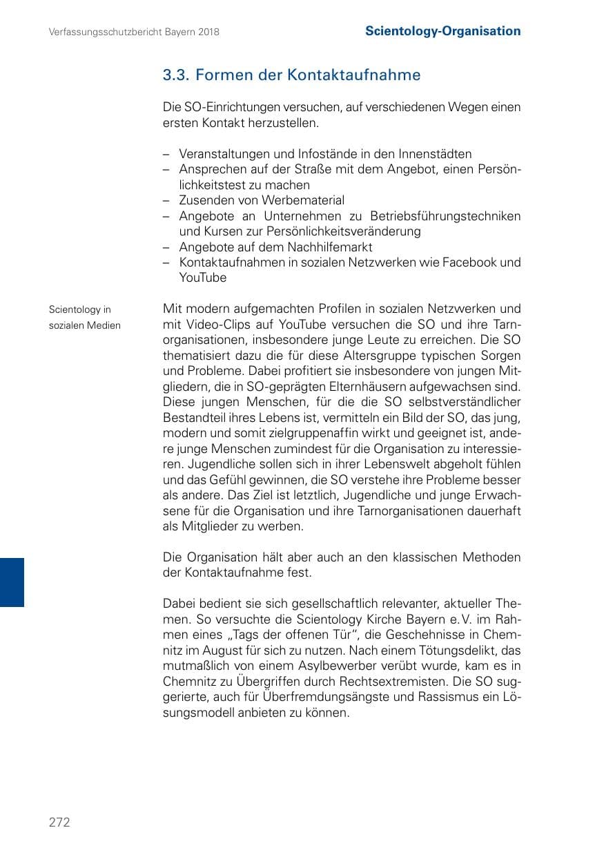 Seite 272 des Verfassungsschutzbericht 2018 Bayern