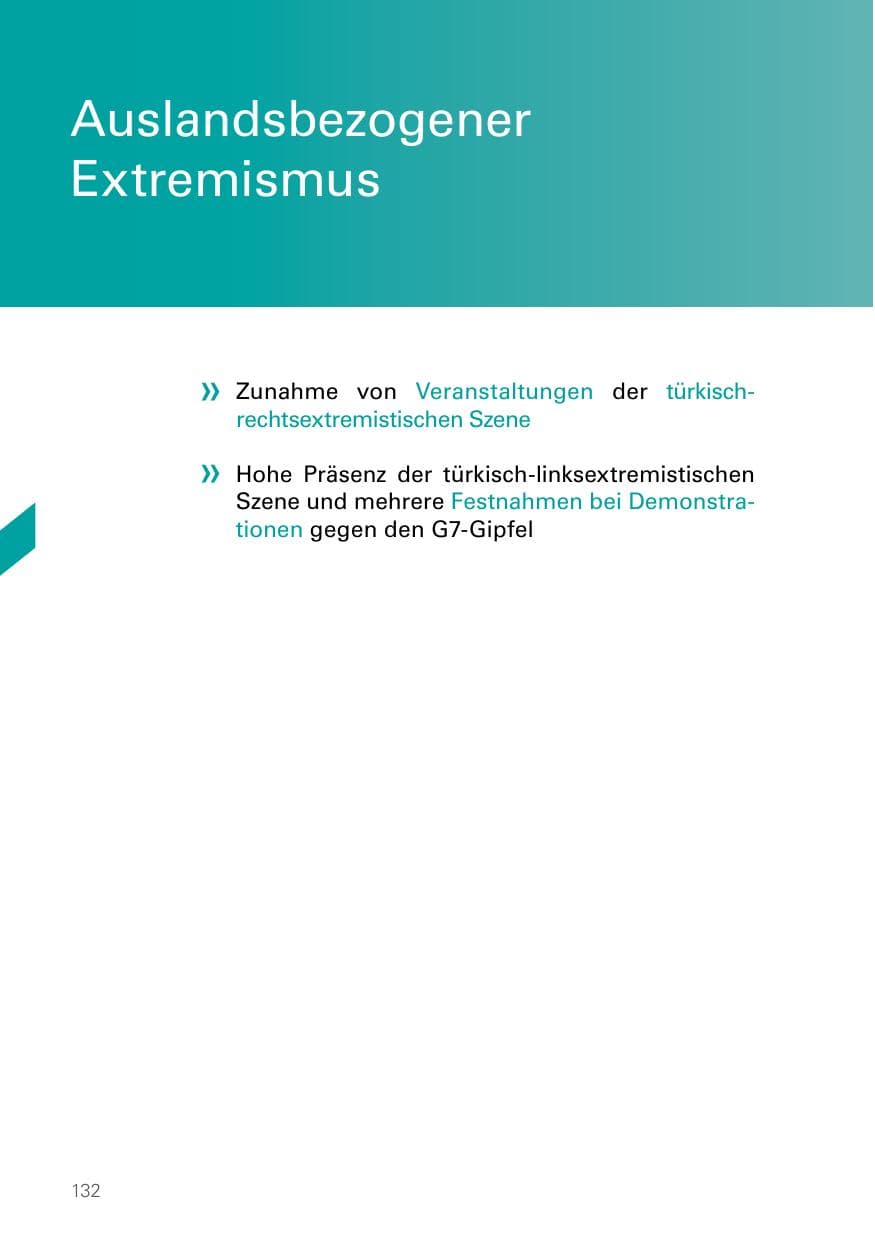 Seite 132 des Verfassungsschutzbericht 2022 Bayern