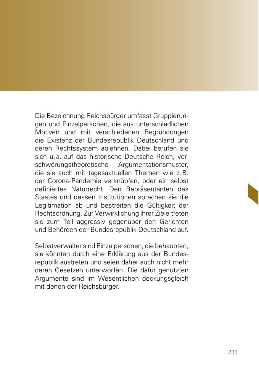 Seite 235 des Verfassungsschutzbericht 2022 Bayern