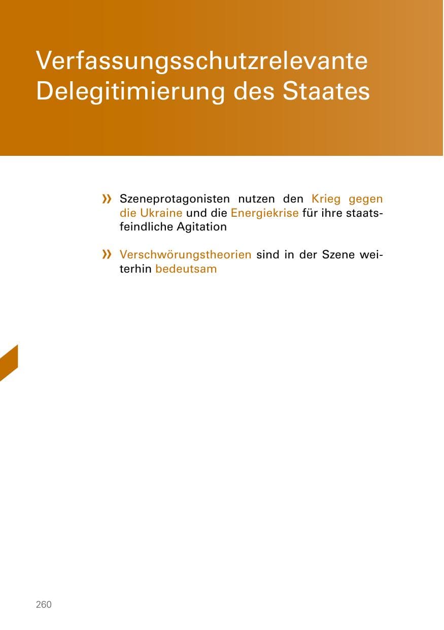 Seite 260 des Verfassungsschutzbericht 2022 Bayern