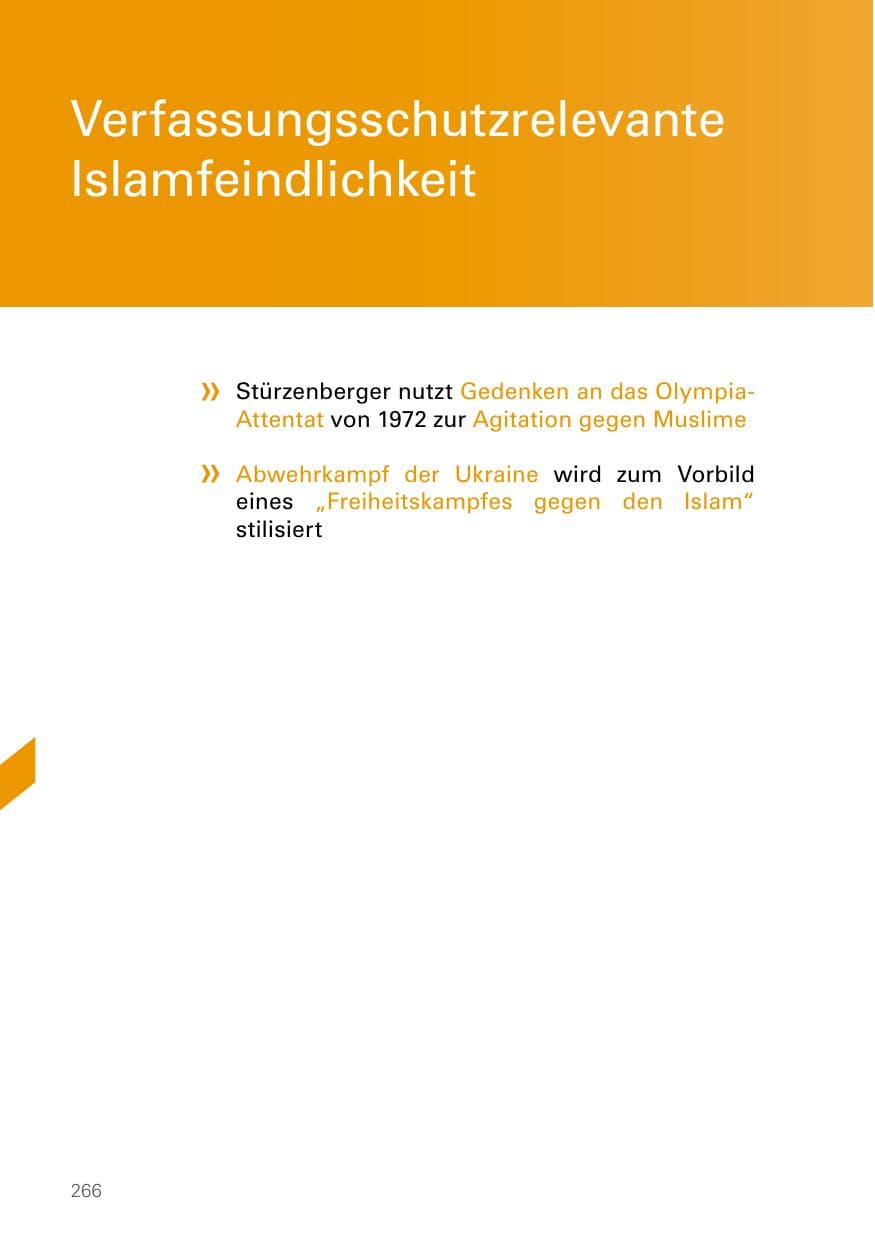 Seite 266 des Verfassungsschutzbericht 2022 Bayern