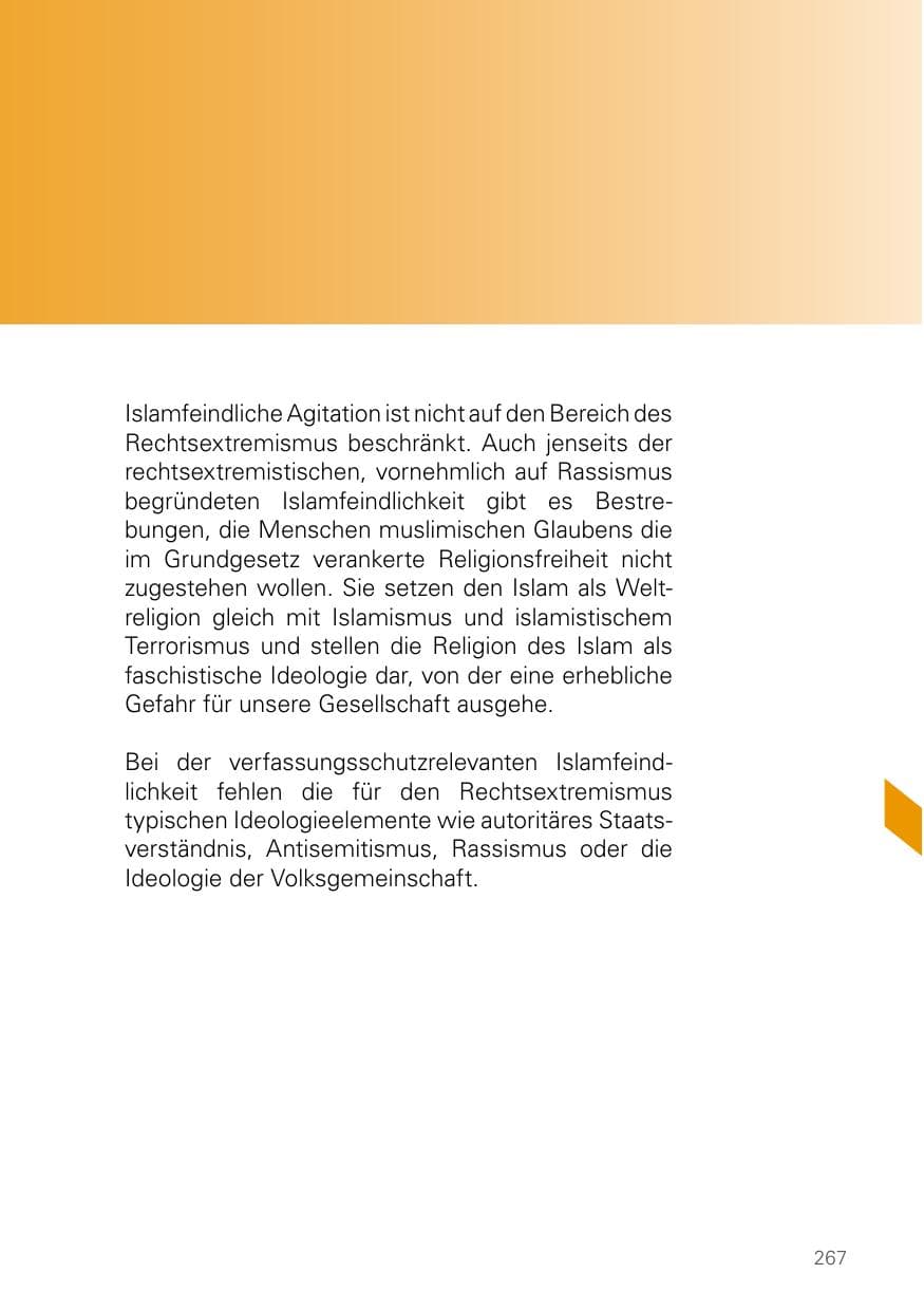 Seite 267 des Verfassungsschutzbericht 2022 Bayern