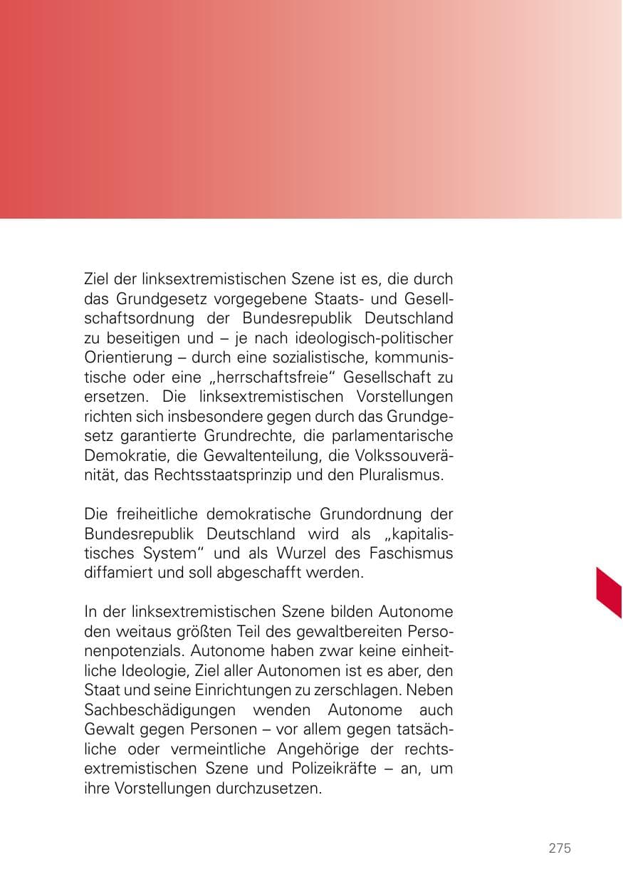 Seite 275 des Verfassungsschutzbericht 2022 Bayern