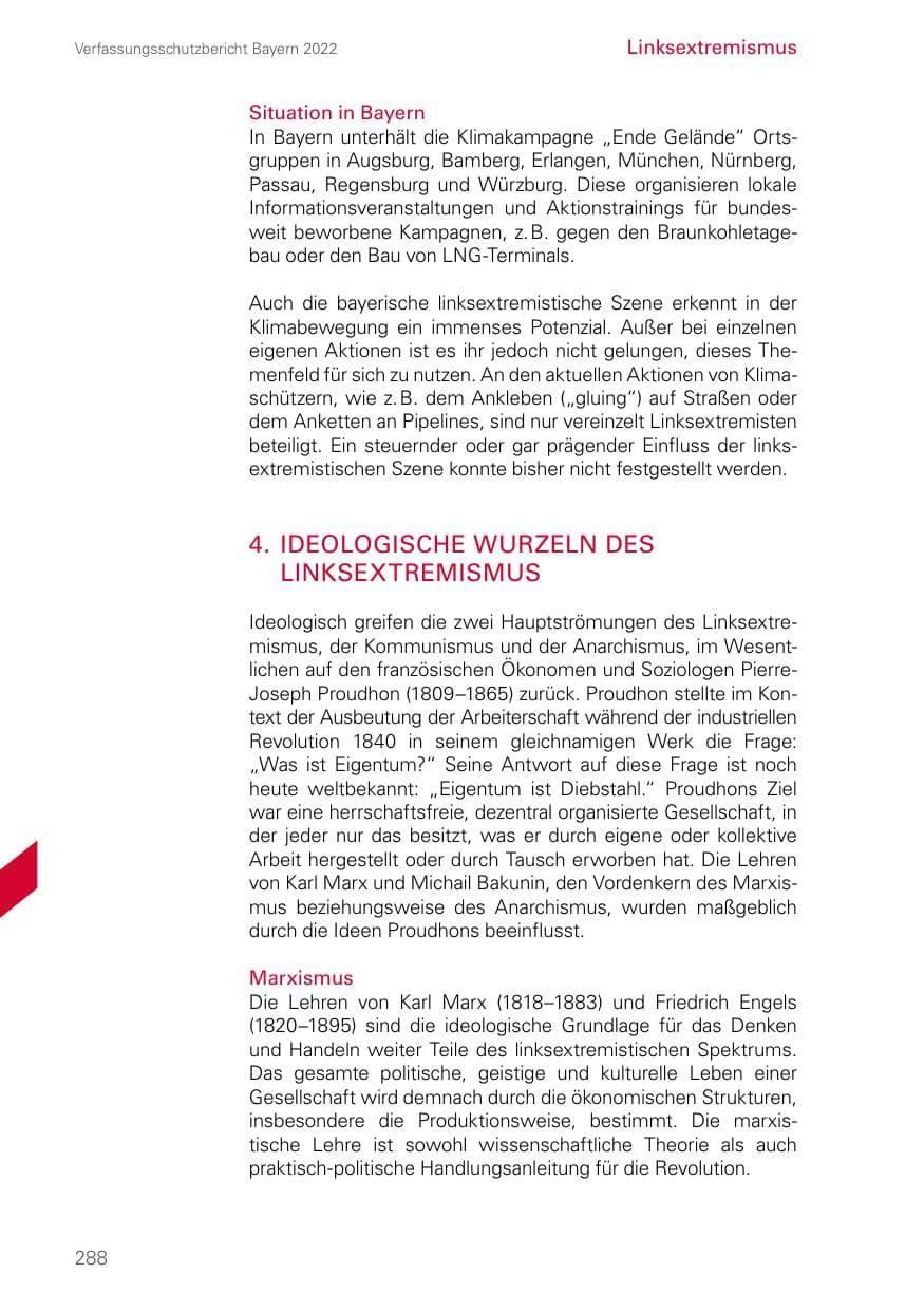 Seite 288 des Verfassungsschutzbericht 2022 Bayern