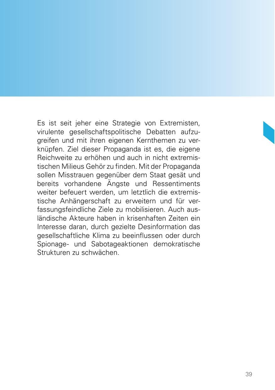 Seite 39 des Verfassungsschutzbericht 2022 Bayern