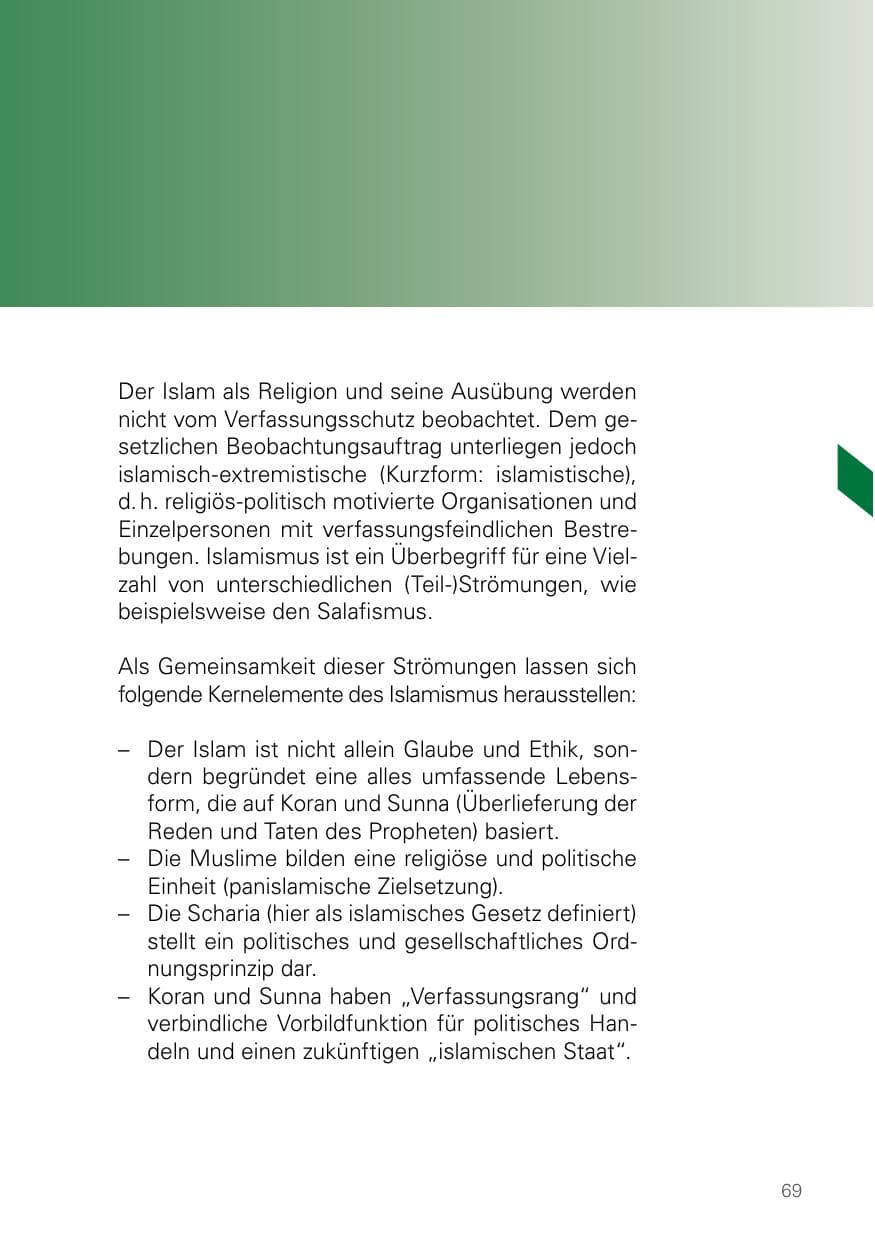 Seite 69 des Verfassungsschutzbericht 2022 Bayern