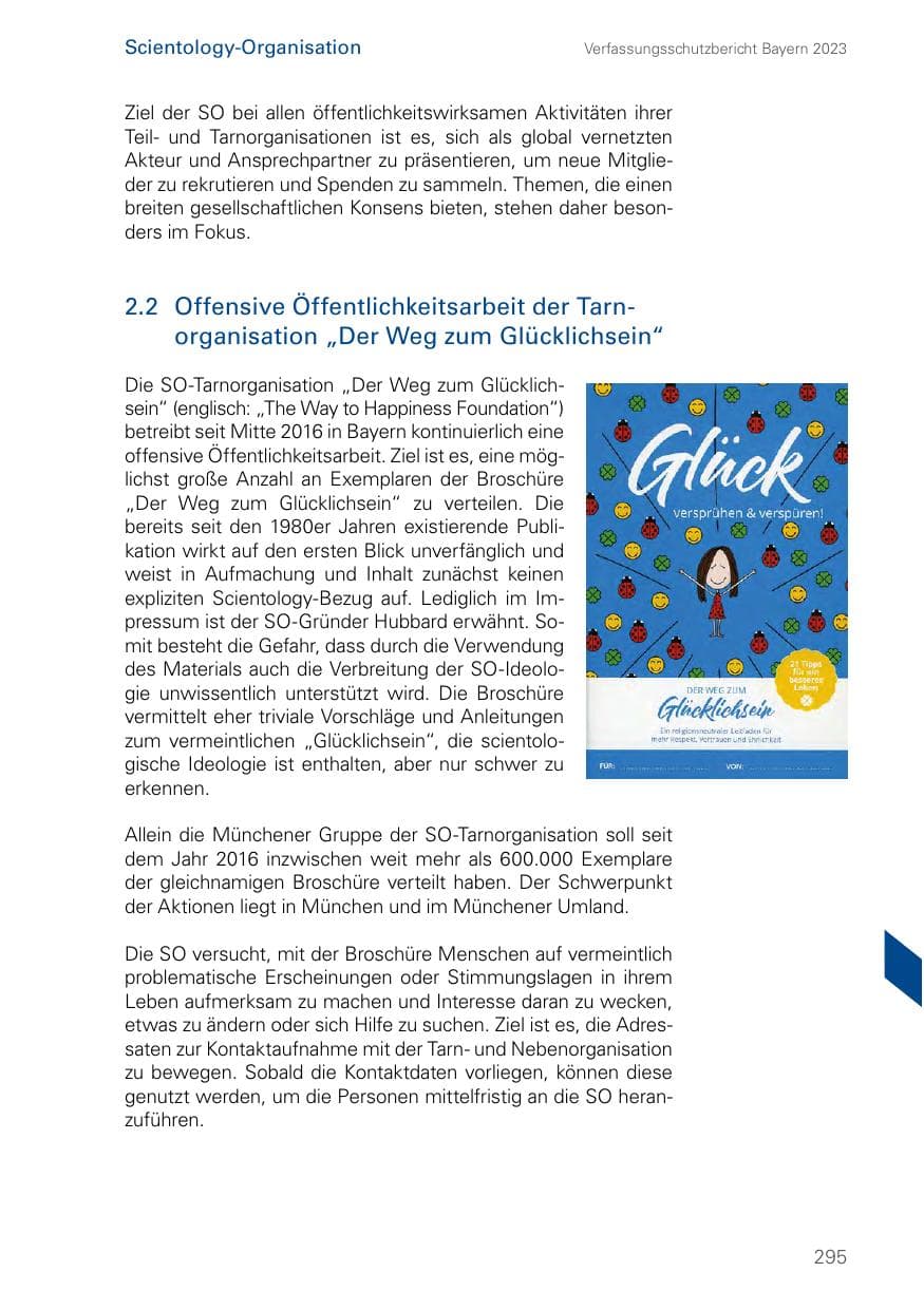 Seite 295 des Verfassungsschutzbericht 2023 Bayern