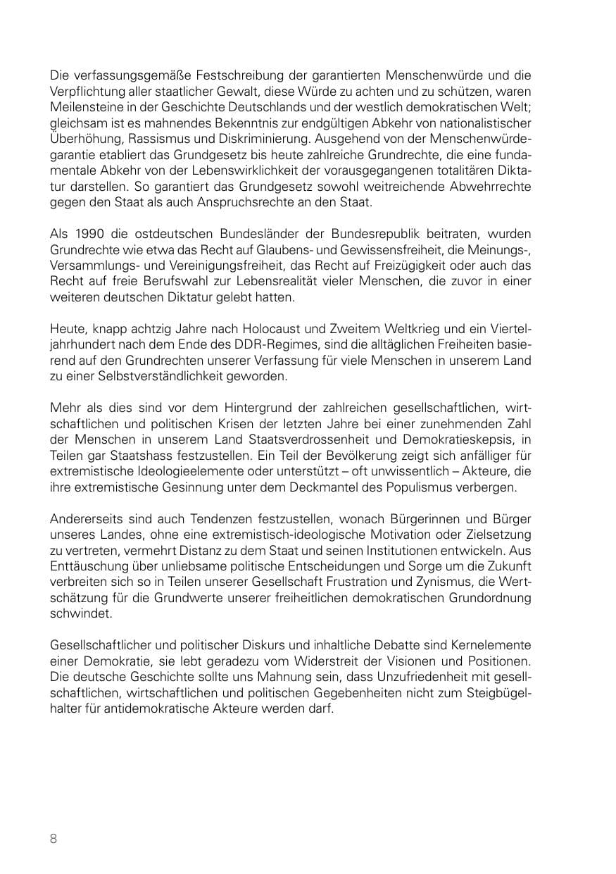 Seite 8 des Verfassungsschutzbericht 2023 Bayern