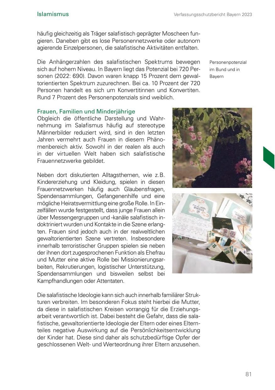 Seite 81 des Verfassungsschutzbericht 2023 Bayern