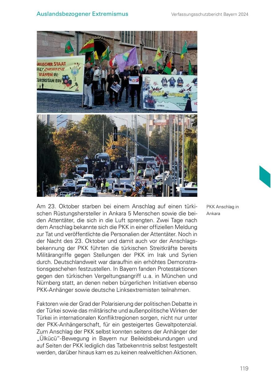 Seite 119 des Verfassungsschutzbericht 2024 Bayern