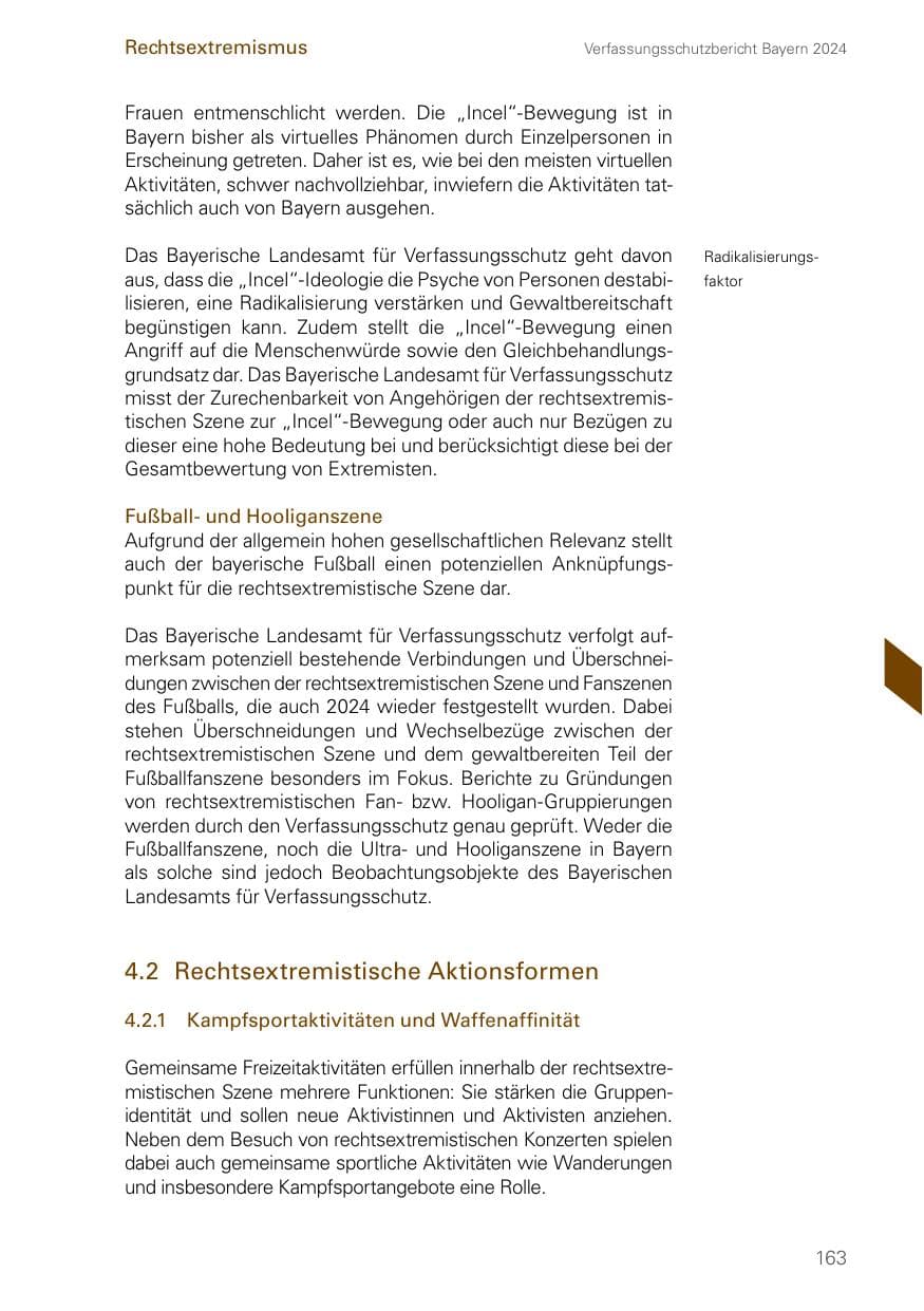 Seite 163 des Verfassungsschutzbericht 2024 Bayern