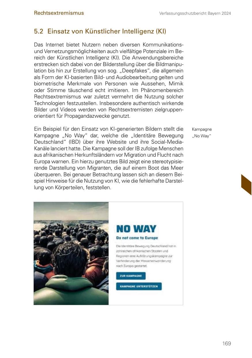 Seite 169 des Verfassungsschutzbericht 2024 Bayern