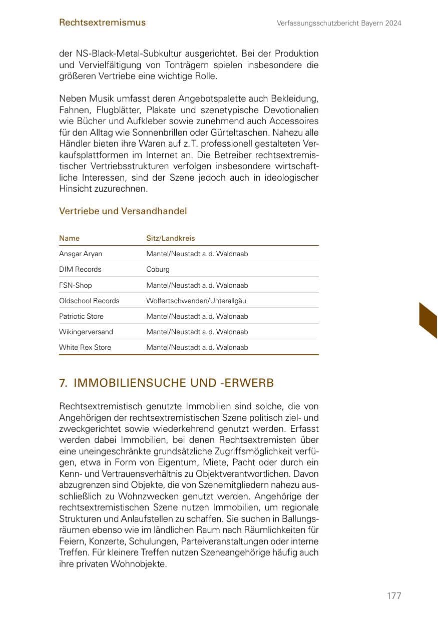 Seite 177 des Verfassungsschutzbericht 2024 Bayern