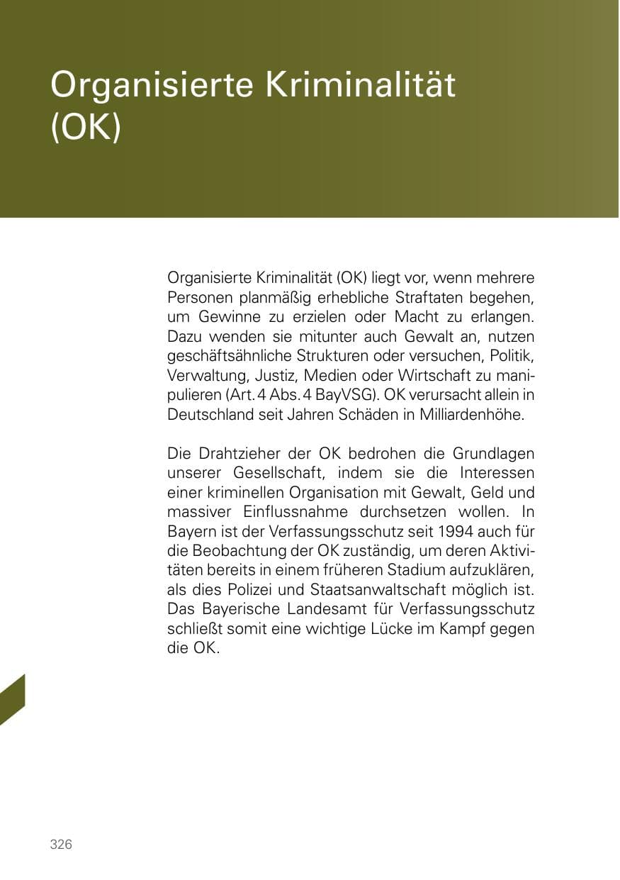 Seite 326 des Verfassungsschutzbericht 2024 Bayern