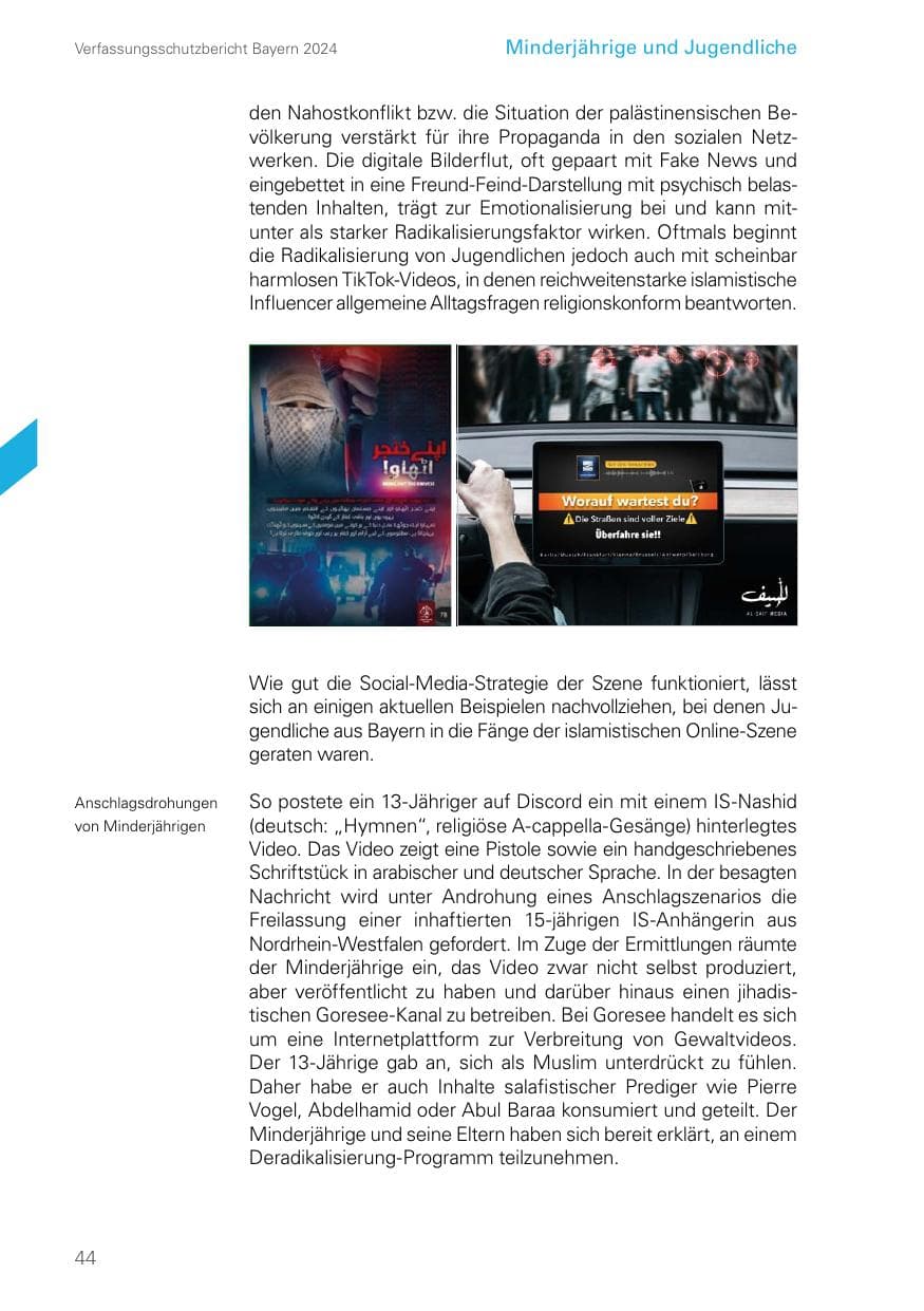 Seite 44 des Verfassungsschutzbericht 2024 Bayern
