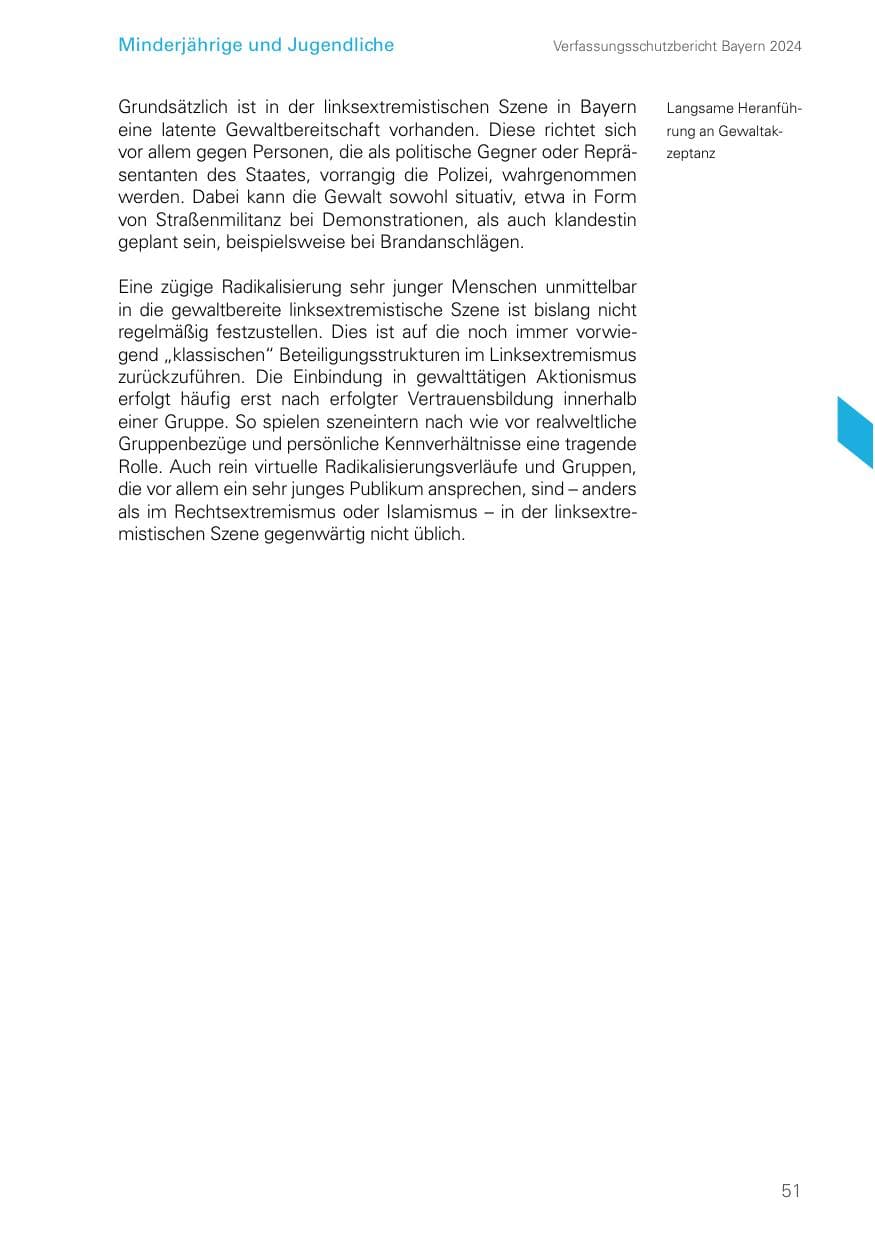 Seite 51 des Verfassungsschutzbericht 2024 Bayern