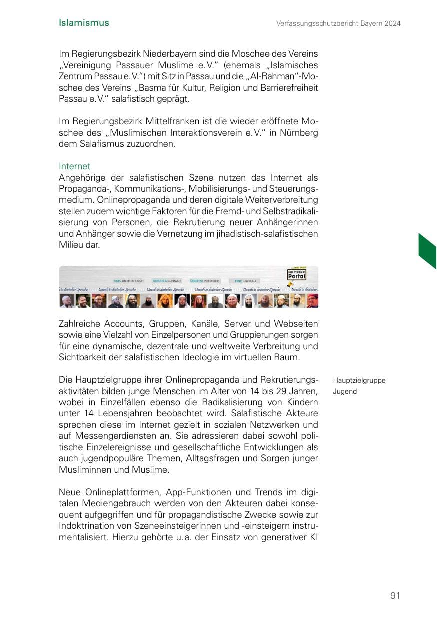 Seite 91 des Verfassungsschutzbericht 2024 Bayern