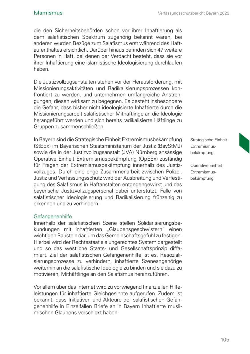 Seite 105 des Verfassungsschutzbericht 2025 Bayern