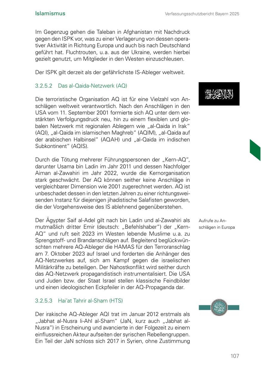 Seite 107 des Verfassungsschutzbericht 2025 Bayern