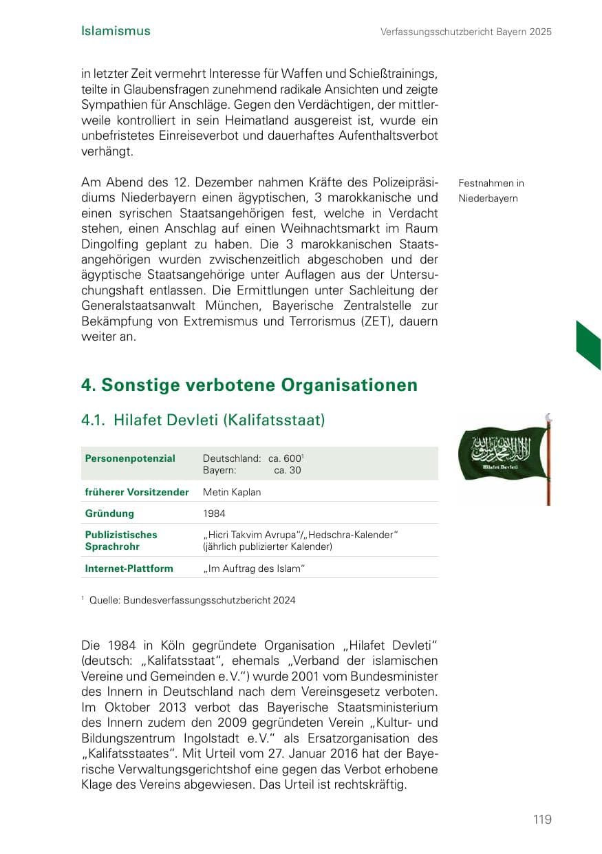 Seite 119 des Verfassungsschutzbericht 2025 Bayern