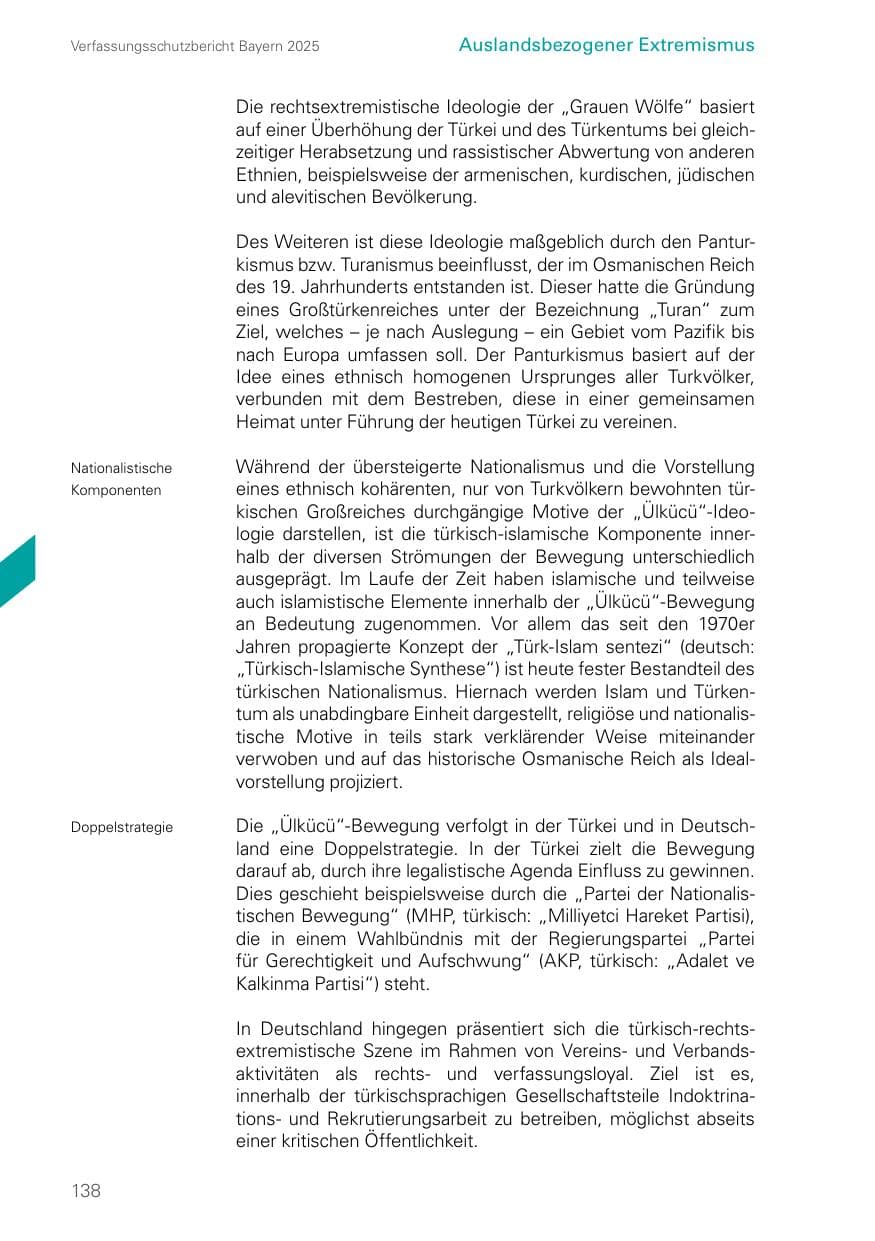 Seite 138 des Verfassungsschutzbericht 2025 Bayern