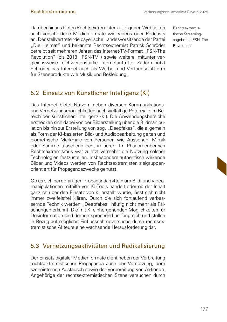 Seite 177 des Verfassungsschutzbericht 2025 Bayern