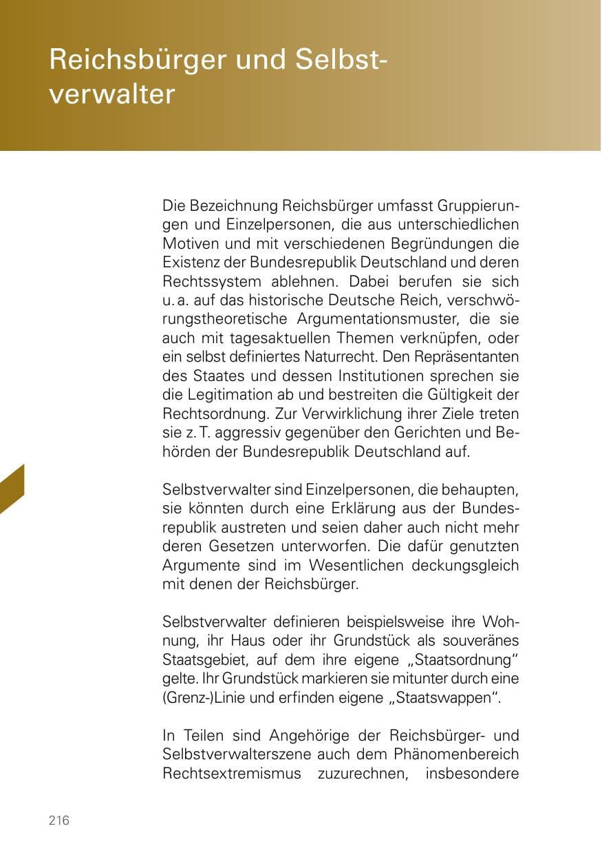Seite 216 des Verfassungsschutzbericht 2025 Bayern