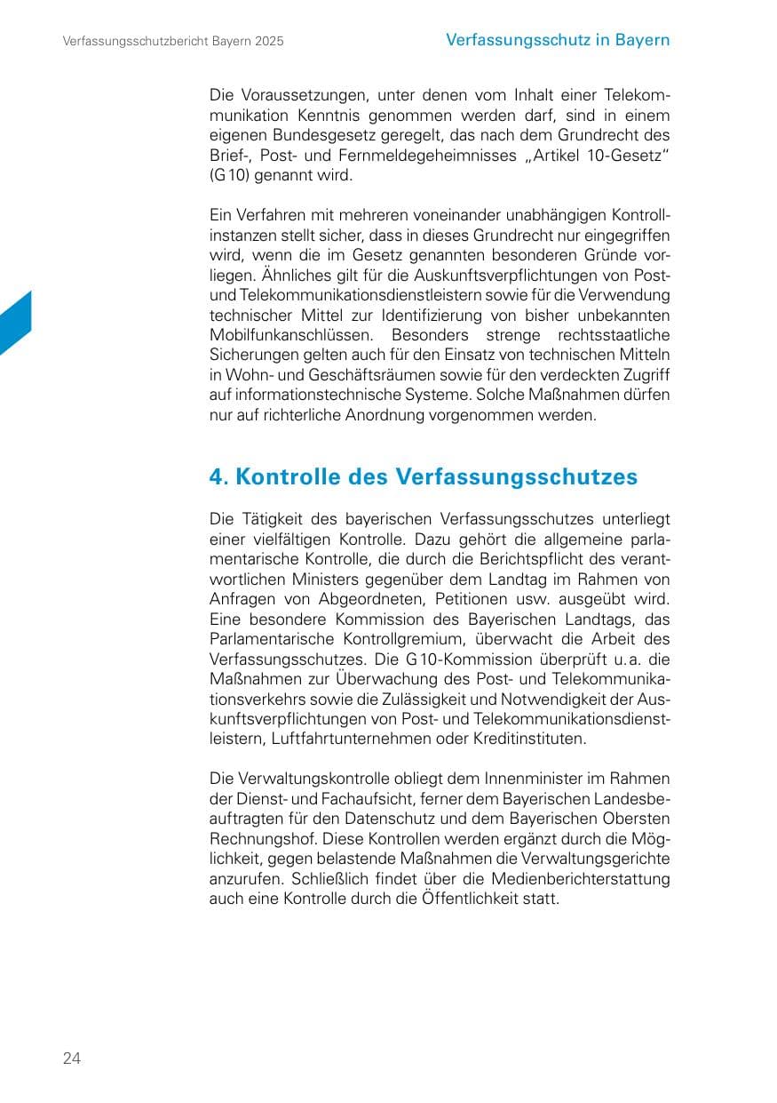 Seite 24 des Verfassungsschutzbericht 2025 Bayern
