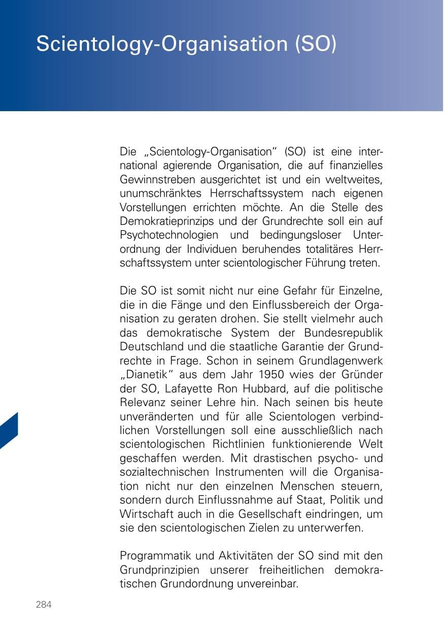 Seite 284 des Verfassungsschutzbericht 2025 Bayern