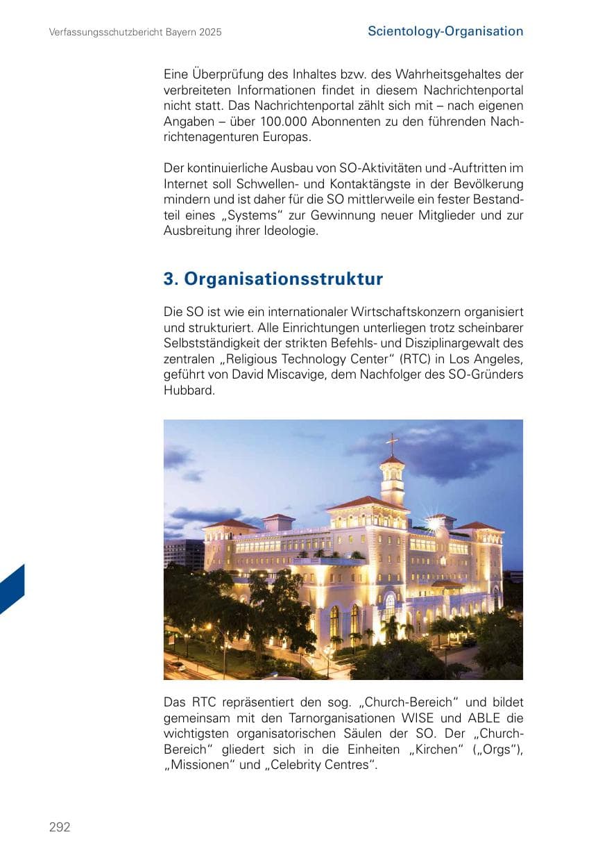 Seite 292 des Verfassungsschutzbericht 2025 Bayern